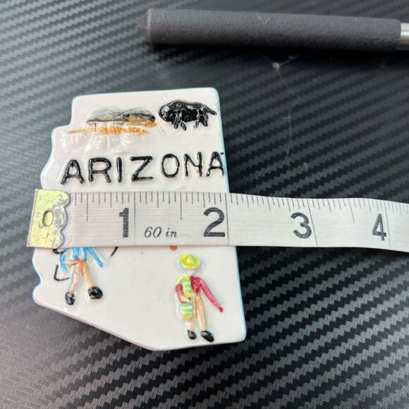 Vintage Arizona State Shaped Ceramic Salt & Pepper Shakers Made In Japan - Picture 9 of 11